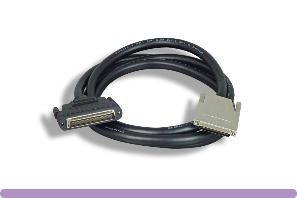 3FT SCSI-V VHDCI68-M 0.8mm to SCSI-III HPDB68-M  Thumb Screws Cable