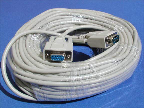 100FT DB9M to DB9F Serial Cable