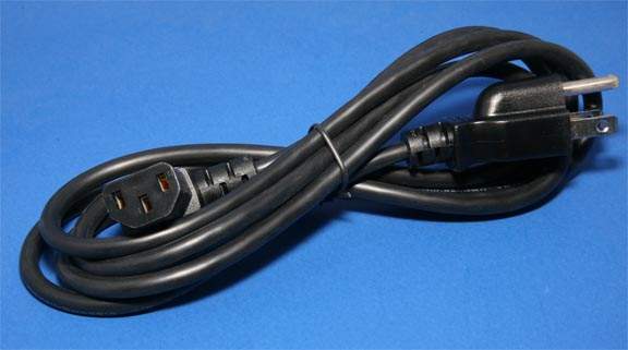 10FT 18 Awg Right Angle Power Cord IEC320C13R to NEMA 5-15P