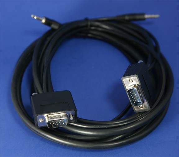 10FT SLIM VGA Monitor Cable with Audio Male to Male