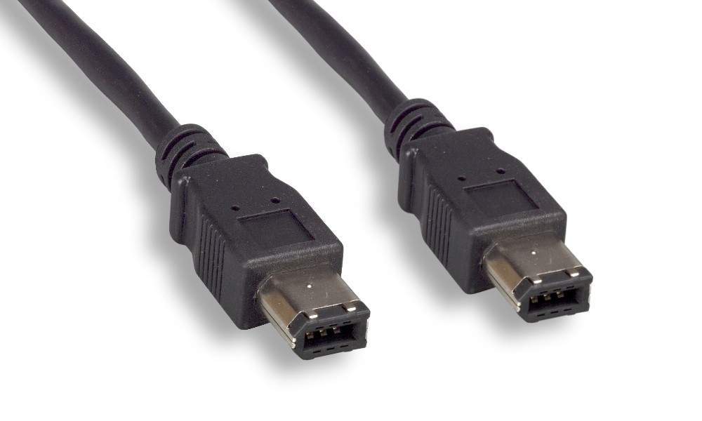1FT Firewire Cable Black 6PIN 6PIN IEEE-1394A