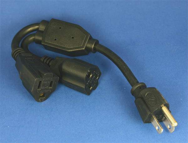 1FT POWER STRIP EXTENSION TAKEOFF 2-PORT 16AWG