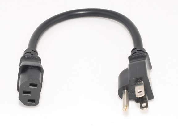 1FT Standard Power Cord Black