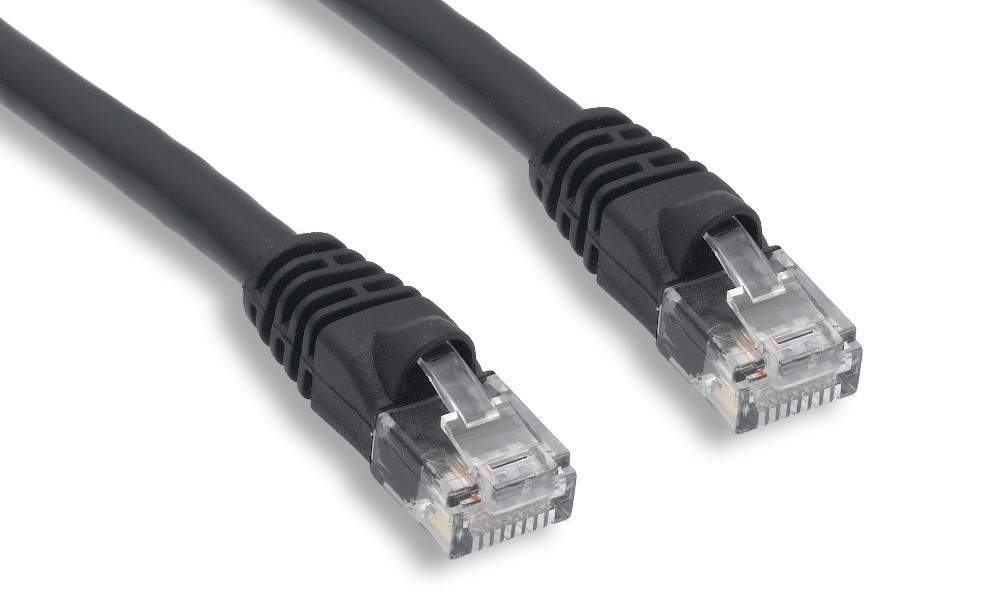 1ft Cat5E 350 MHz Snagless Patch Cable Black