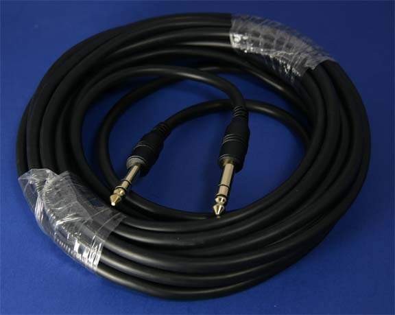 25FT 6.3mm STEREO Plug Plug Male to Male TRS 1/4