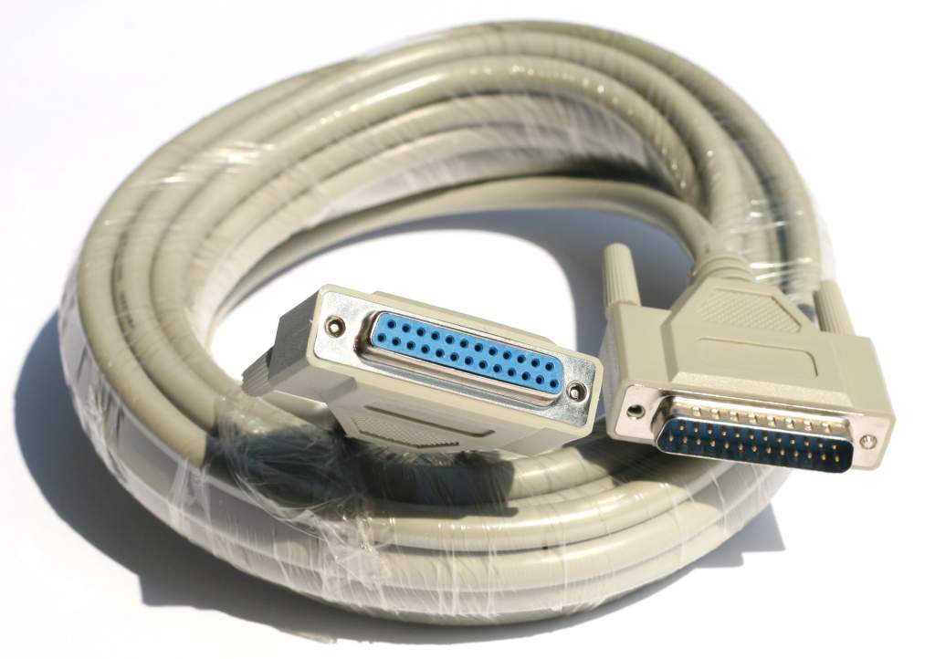 25FT DB25 25-Pin Male-Female M/F Parallel Serial Extension Cable DB25M DB25F