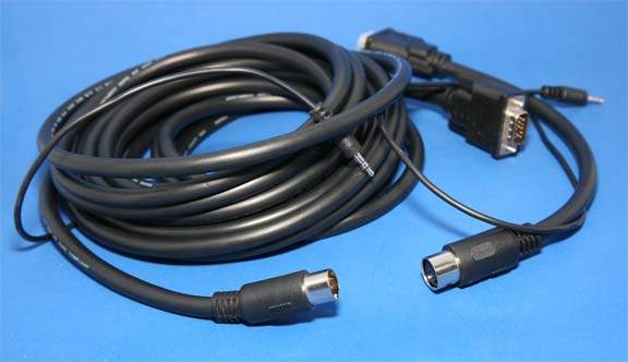 25FT SVGA MONITOR HD15 Male to Male QUICK SNAP CONDUIT FEED