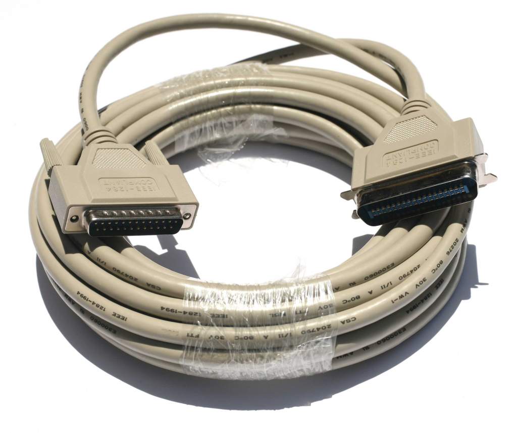 25ft Parallel Printer Cable 25 ft IEEE 1284 DB25 Centronics C36
