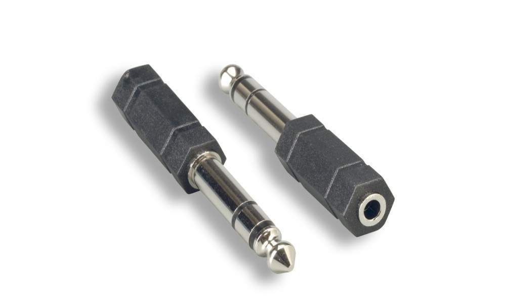 3.5mm 1/8 STEREO JACK-F to 6.3mm 1/4 STEREO PLUG-M Adapter
