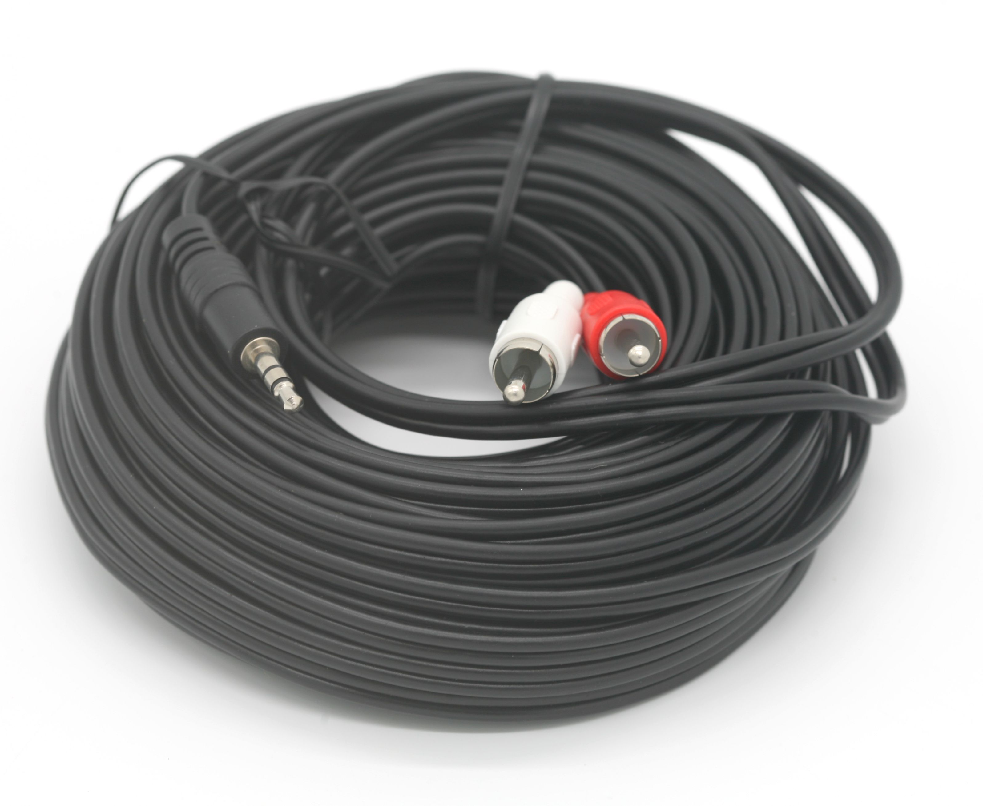 3.5mm STEREO JACK M to Dual RCA M 50FT Cable