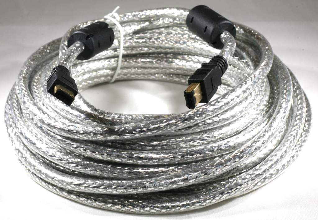33FT 10 Meter Firewire Cable Silver 6PIN 6PIN Premium 10M