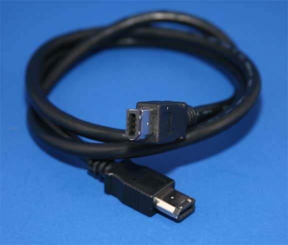 3FT Black Firewire Cable 6PIN 6PIN