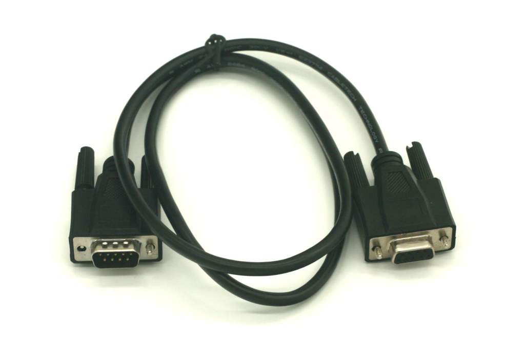 3FT DB9M to DB9F Serial Cable Black