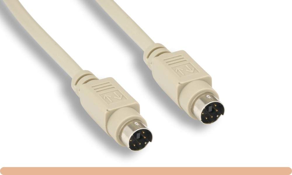 6FT KEYBOARD-MOUSE Cable MINIDIN6 Male to Male PS2
