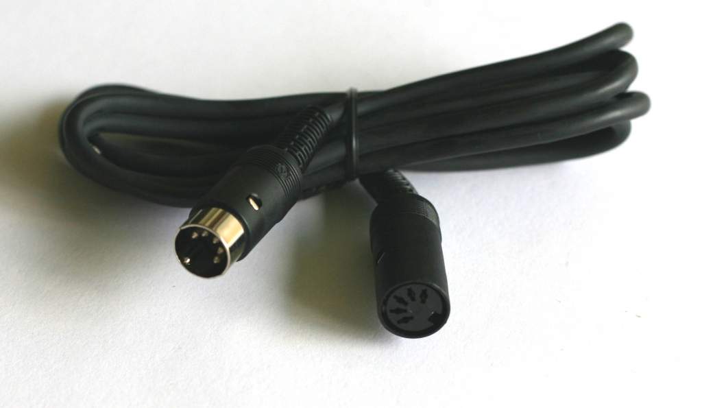 6FT MIDI Extension Cable DIN5 Male to Female Black