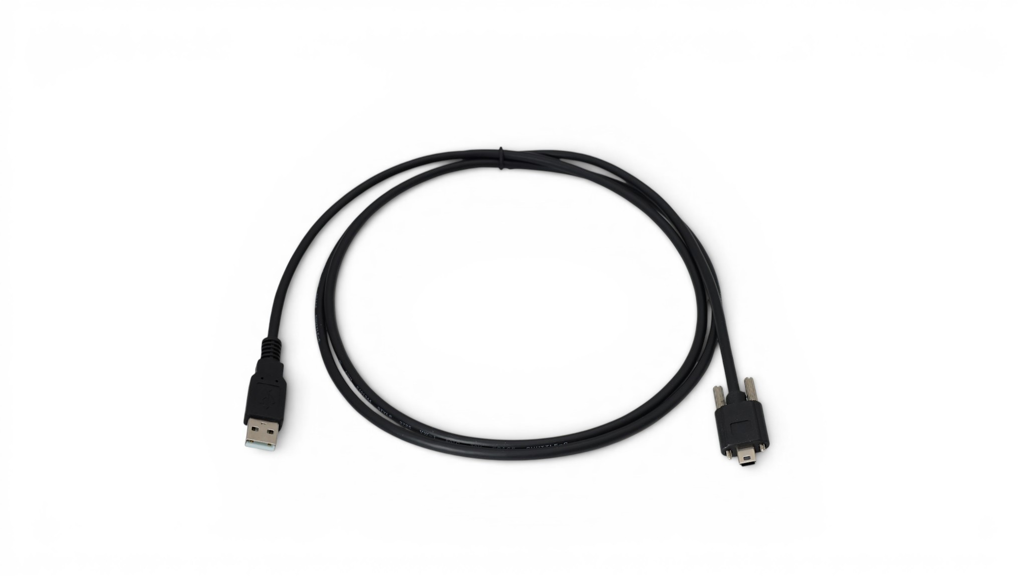 1M USB 2.0 USB-A to USB Mini-B Screw Lock Cable