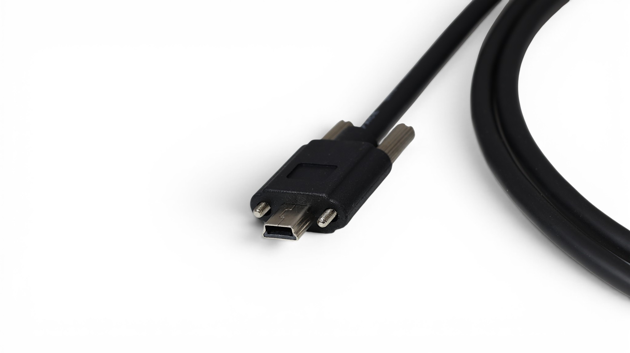 1M USB 2.0 USB-A to USB Mini-B Screw Lock Cable