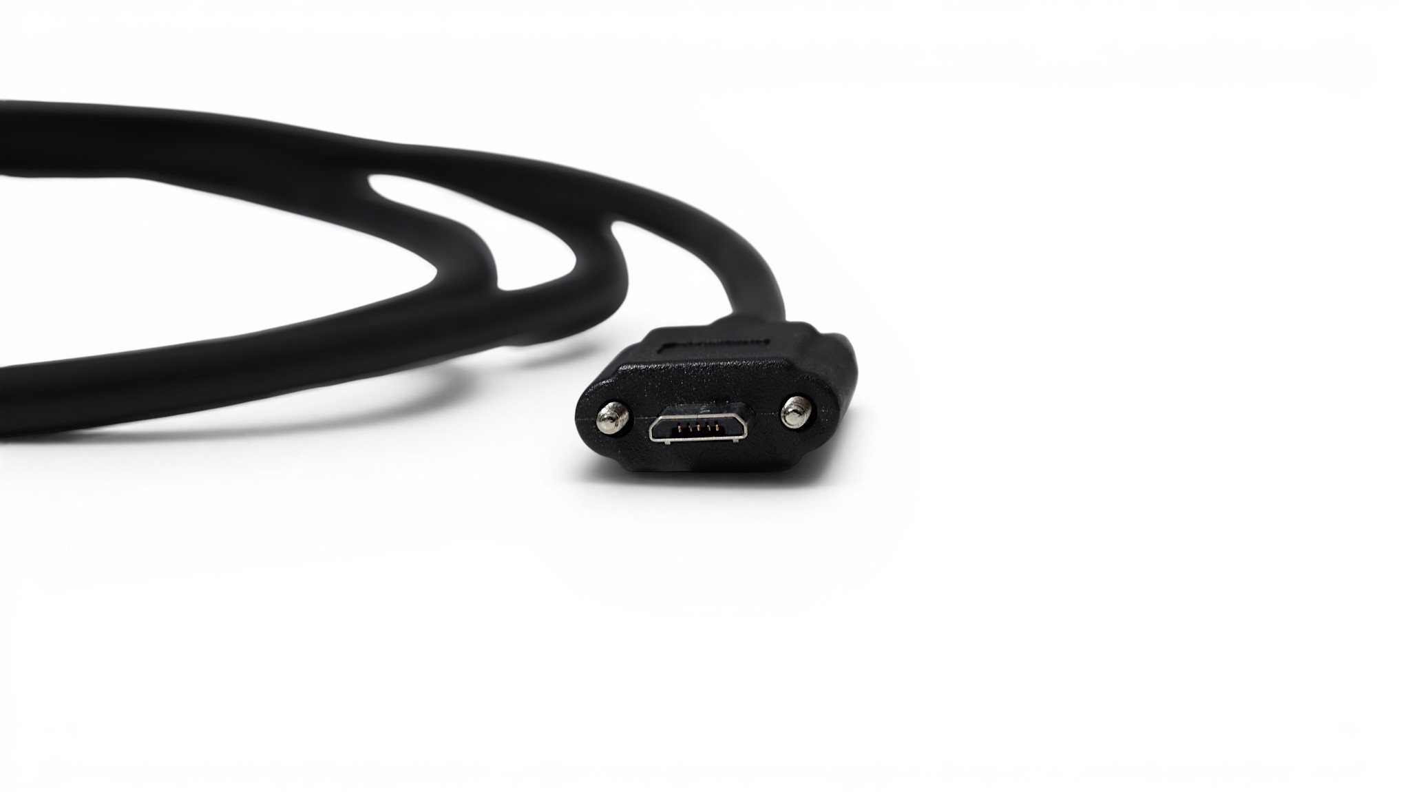 1M USB 2.0 USB-A to USB Micro-B Double Screw Lock Cable
