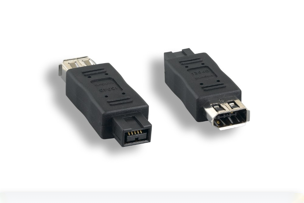 9 Pin Male to 6 Pin Female Adapter Firewire 1394b to 1394a