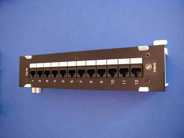 CAT5E Patch Panels 12 Port Punch Down 110 Wall Mount