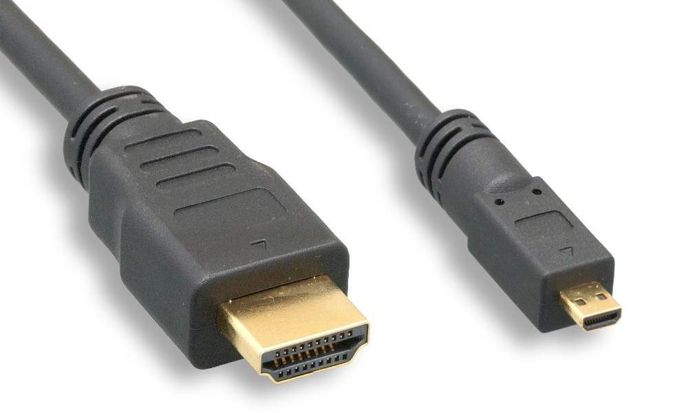 HDMI MICRO Type-D Male to HDMI Type-A Male Cable 3FT