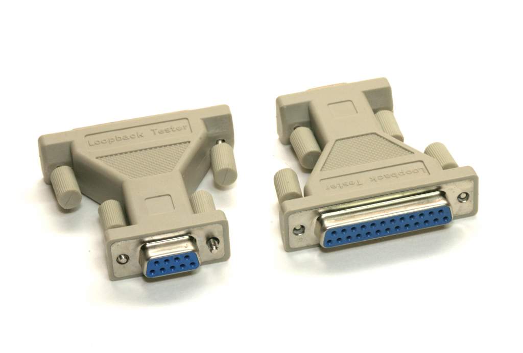 Loopback Adapter Tester Plug Serial DB25-F DB9-F (RS232)
