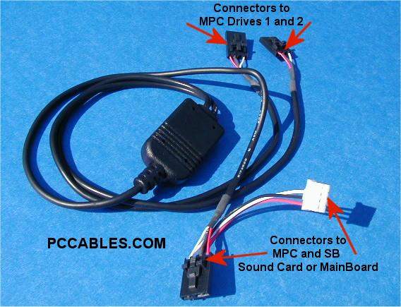 MPC2 to 2-MPC2 Splitter CDROM DVD Cable with CIRCUIT