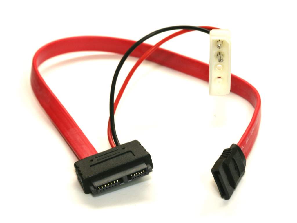 Mini-Micro SATA SLIMLINE Cable DATA Power 12-Inch