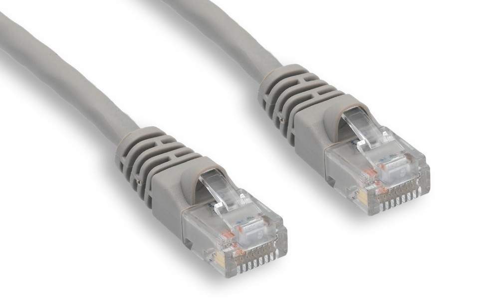Network Crossover Cable CAT5e 10FT Gray