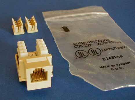 PHONE RJ-11 RJ-12 KEYSTONE JACK IVORY