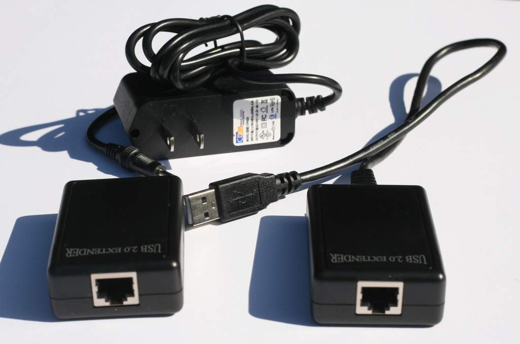 USB 2.0 150FT 60M Extension Cable Over Cat 5 with Power