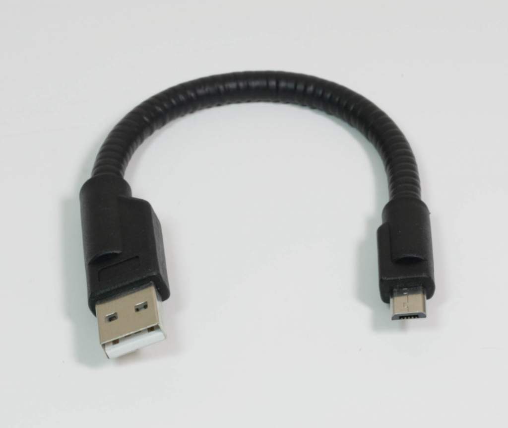 USB 2.0 Micro-B Gooseneck Cable 6 Inch Flexible Firm