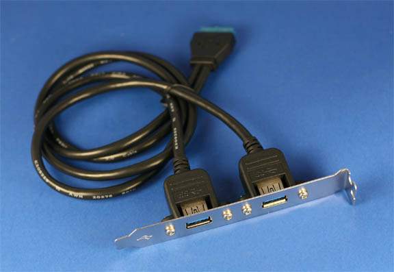 USB 3.0 Panel Mount Dual Port to 20 Pin Mainboard 24in