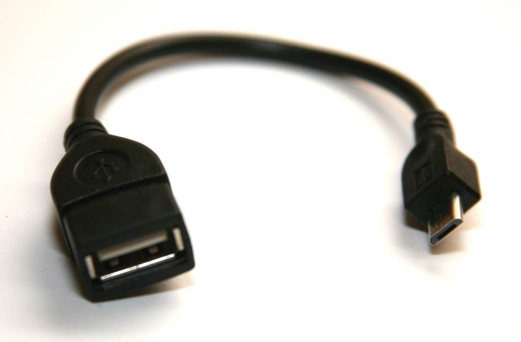 USB-A Female to Micro-B Male Converter OTG Adapter Cable