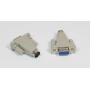 PS/2 MiniDin6 Female to DB9 Serial Female Mouse Adapter Beige