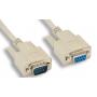 3FT DB9M to DB9F Serial Cable Beige UL2464