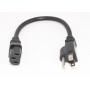 1FT Standard Power Cord Black Cable UL CE