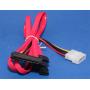 25 Inch SAS 29 Pin 2X7 SATA Cable Red