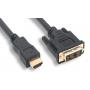 HDMI to DVI-D 24+1 Pin Display Adapter Cable Male Gold HD HDTV 15ft 5M Premium
