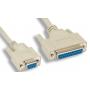 Serial Null Modem Cable 6FT DB9F DB25F