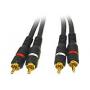 Audio Cable 75FT RCA-M RCA-M Shielded Blue
