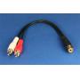 RCA Y Splitter Adapter Female Male Male 6 Inch