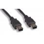 10FT Black Firewire Cable 6PIN 6PIN