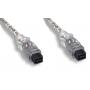 10FT Firewire 1394B Bilingual Cable Silver 9PIN 9PIN