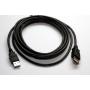 USB 2.0 Extension Cable Black 10ft A-Male to A-Female