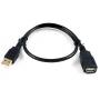 1.5FT USB Extension Cable TYPE A-Male to TYPE A-Female Black