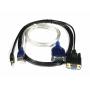 EXLINK Samsung Cable Kit USB and Serial Cable DB9-F to 3.5mm Prolific Chipset Sabrent